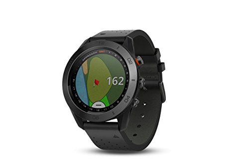 Garmin Approach S60, Premium GPS Golf Watch with Touchscreen Display and Full Color CourseView Mapping, Black w/Leather Band