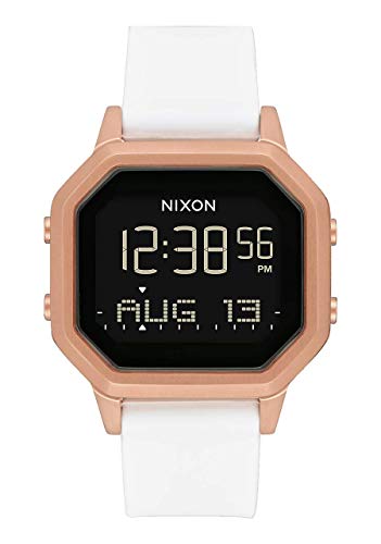 NIXON Siren SS A1211 - Rose Gold/Black - 100m Water Resistant Women's Digital Sport Watch (36mm Watch Face, 18mm-16mm Stainless Steel Band)