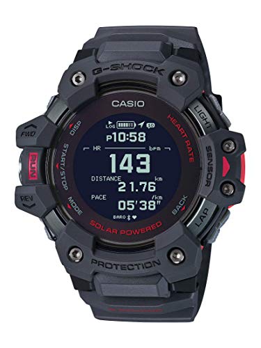 Casio Men's G-Shock Move, GPS + Heart Rate Running Watch, Quartz Solar Assisted Watch with Resin Strap, Gray, (Model: GBD-H1000-8CR)