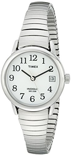 Timex Women's T2H371 Easy Reader Silver-Tone Stainless Steel Expansion Band Watch