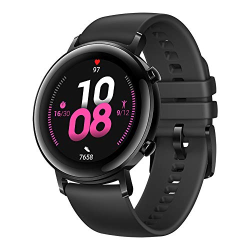 HUAWEI Watch GT 2 (42MM) GPS, Waterproof, Sleep & Heart Rate Tracking, Upto 1 Week Battery Life, iOS & Android Compatible, Bluetooth Smartwatch International Version (42 mm, Matte Black)