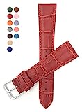 14mm Red Womens' Alligator Style Genuine Leather Watch Strap Band