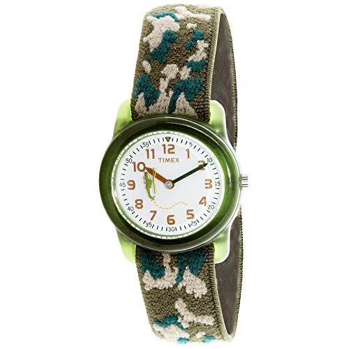 Timex Boy's Kids T78141 Green Cloth Quartz Fashion Watch