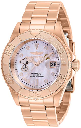 Invicta Men's Character Collection Quartz Watch with Stainless Steel Strap, Rose Gold, 19.5 (Model: 28519)