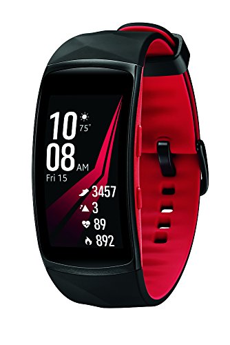 Samsung Gear Fit2 Pro Smart Fitness Band (Large), Diamond Red, SM-R365NZRAXAR – US Version with Warranty