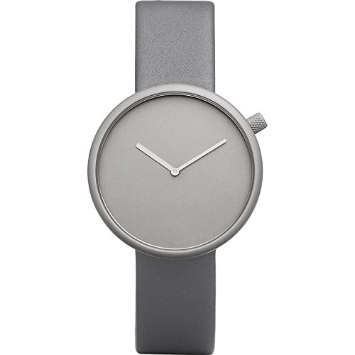 Bulbul Ore 04 Watch, Analog Display Swiss Quartz Watch, Gray Italian Leather Band, Round 39mm Case