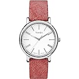 Timex Women's Originals Linen | Pink Fabric Strap Minimal Dial | Watch TW2P63600