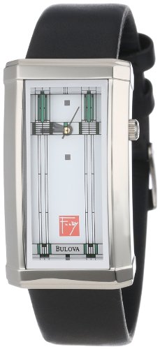 Bulova Women's 96L63 Frank Lloyd Wright Willits Leather Strap Watch