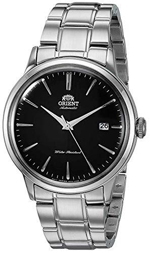 "Orient Men's " Bambino Version 5" Japanese Automatic / Hand-Winding Stainless Steel Bracelet Dial Color: Black Model #: RA-AC0006B10A"