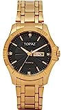 Topaz 5050AMD Black Dial Men's Gold tone Luxury watch with Day and Date.