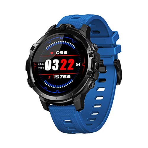 Zeblaze Thor 6 Fitness Smart Watch 1.6 Inch IPS Full Touch Screen, 4+64GB Memory 5MP+5MP Cameras 830Mah Battery Face Unlock Bracelet,Blue