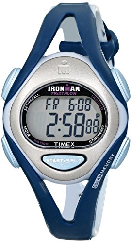 Timex Women's T5K451 Ironman Sleek 50 Mid-Size Dark Blue/Gray Resin Strap Watch