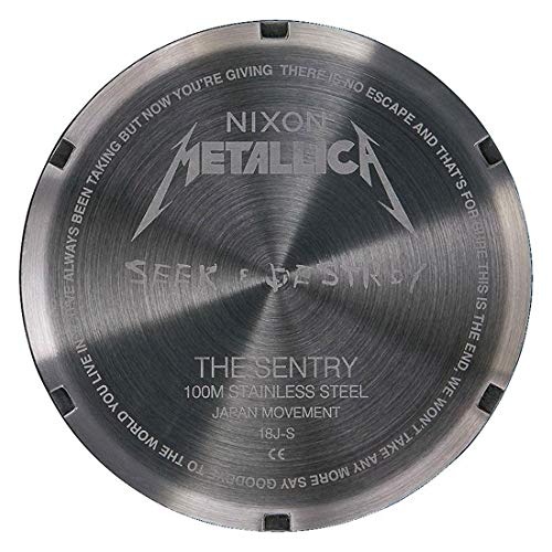 Nixon Men's Sentry Leather Metallica Collection - Seek & Destroy Black/Seek & Destroy One Size