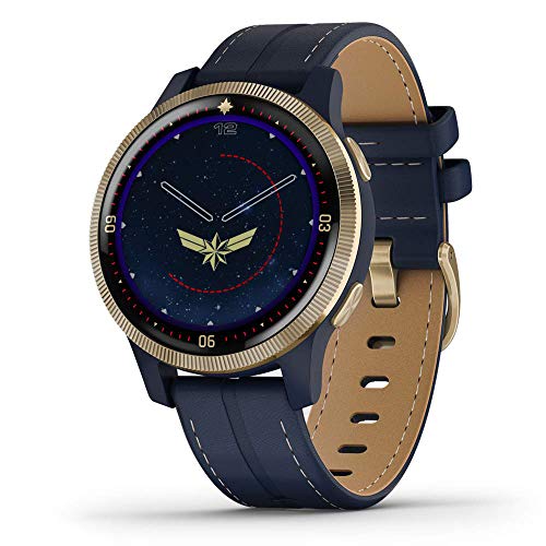 Garmin Legacy Hero Series, Marvel Captain Marvel Inspired Premium Smartwatch, Includes a Captain Marvel Inspired App Experience, Gold, 40mm (010-02172-41)
