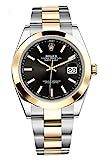 Rolex Datejust 41 Stainless Steel & 18K Yellow Gold Oyster Watch Black Dial 126303