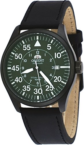 Orient 21-Jewel Automatic Aviator Flight Watch with Black Leather Strap ER2A002F