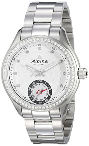 Alpina Women's AL-285STD3CD6B Horological Smart Analog Display Swiss Quartz Silver Watch