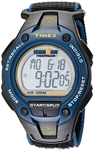 Timex Men's T5K413 Ironman Classic 30 Oversized Black/Blue/Yellow Fast Wrap Watch