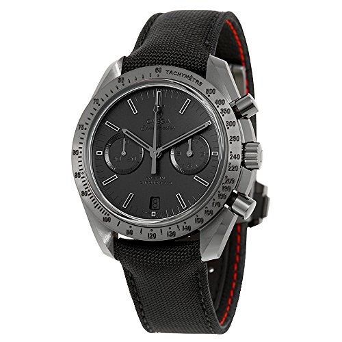 Omega Speedmaster Moonwatch Chronograph Black Dial Black Nylon Mens Watch 31192445101005